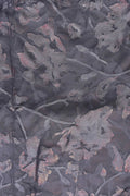 Brasso fabric with Antique Silver and Gray Floral Foil - غاجي والا إكسبورت Gajiwala Export