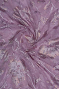 Brasso Fabric with Blended Purple Gold Floral Foil - غاجي والا إكسبورت Gajiwala Export