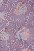 Brasso Fabric  with Multi - Tone Silver and Rose Gold Foil Leaves - غاجي والا إكسبورت Gajiwala Export