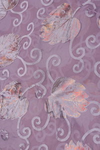 Brasso Fabric  with Multi - Tone Silver and Rose Gold Foil Leaves - غاجي والا إكسبورت Gajiwala Export