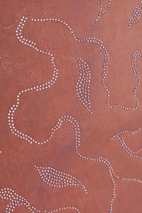 Brown Fabric with Abstract Linear Pattern - غاجي والا إكسبورت Gajiwala Export