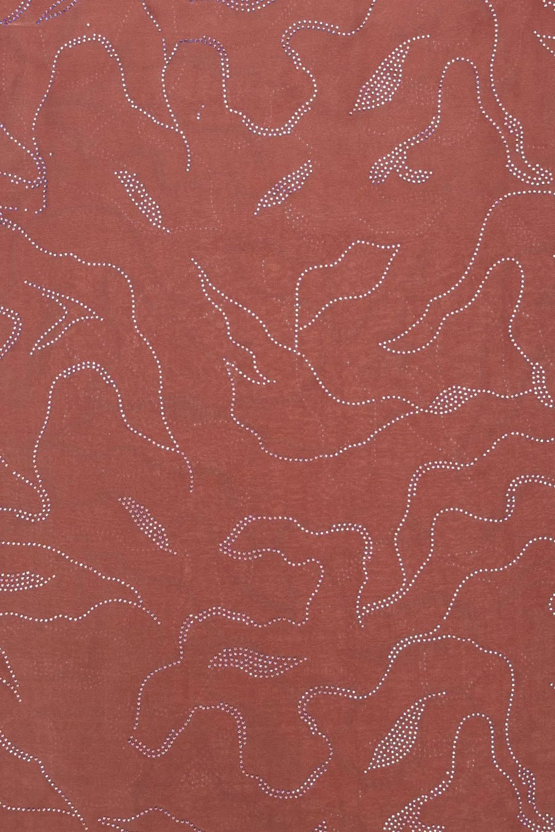 Brown Fabric with Abstract Linear Pattern - غاجي والا إكسبورت Gajiwala Export