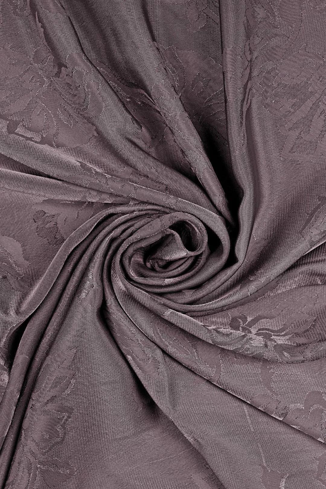 Brown Floral Damask Jacquard Fabric For Women - غاجي والا إكسبورت Gajiwala Export
