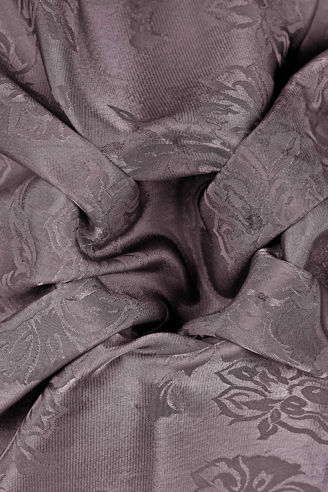 Brown Floral Damask Jacquard Fabric For Women - غاجي والا إكسبورت Gajiwala Export