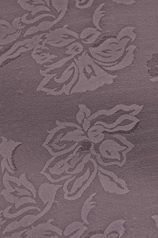Brown Floral Damask Jacquard Fabric For Women - غاجي والا إكسبورت Gajiwala Export
