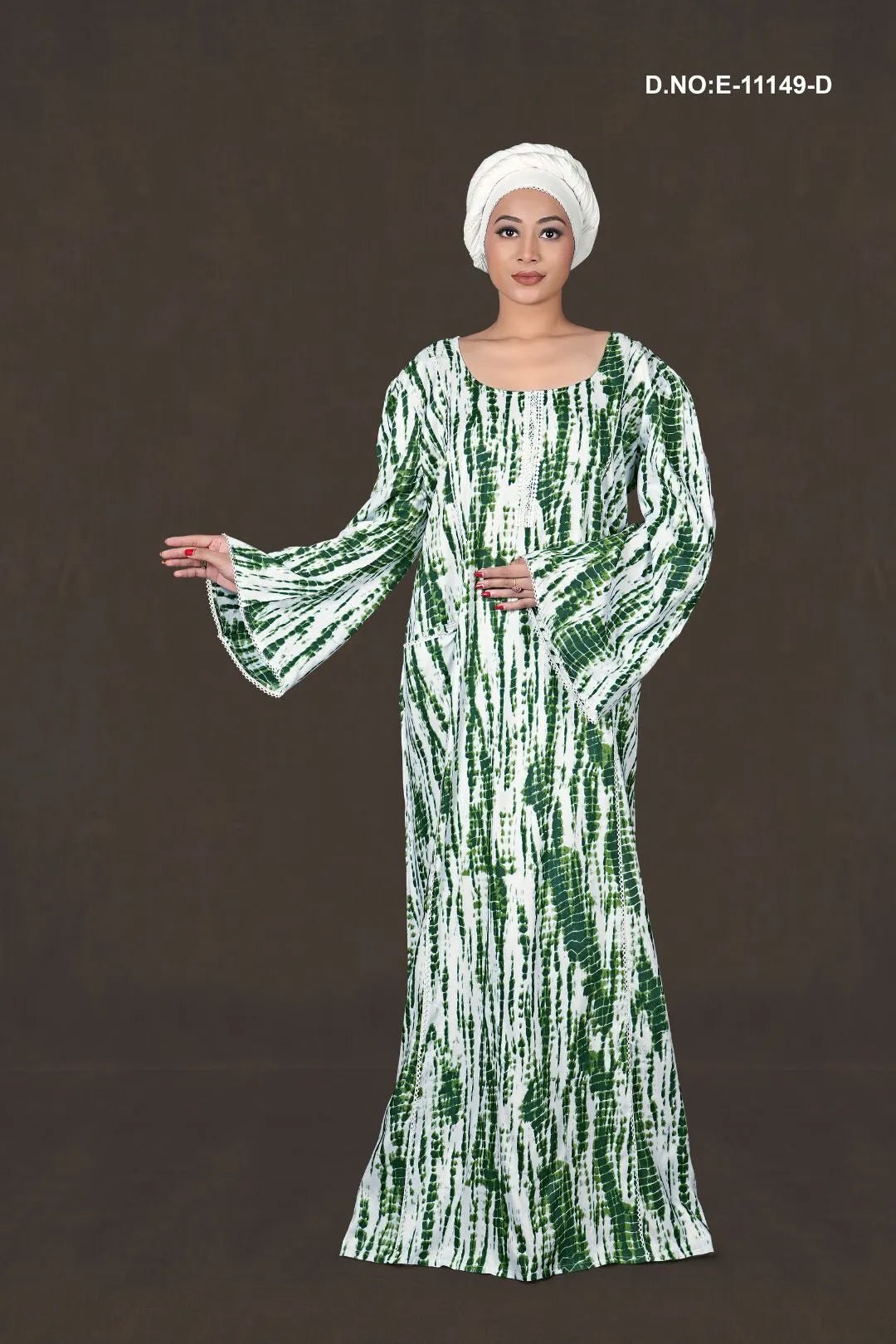 Vibrant Tie-Dye Maxi kaftan Gown for Women- غاجي والا إكسبورت Gajiwala Export