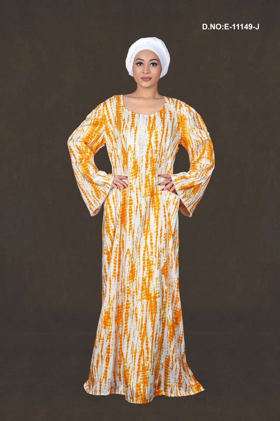 Vibrant Tie-Dye Maxi kaftan Gown for Women- غاجي والا إكسبورت Gajiwala Export