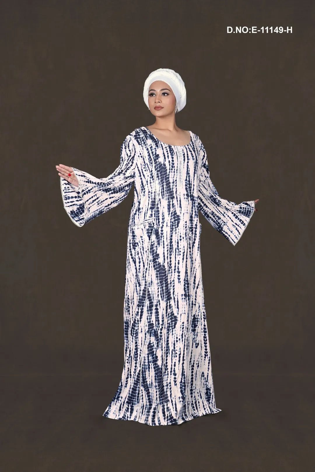 Vibrant Tie-Dye Maxi kaftan Gown for Women - غاجي والا إكسبورت Gajiwala Export