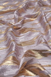 Chevron Stripe Jacquard Fabric with Metallic Weave - غاجي والا إكسبورت Gajiwala Export