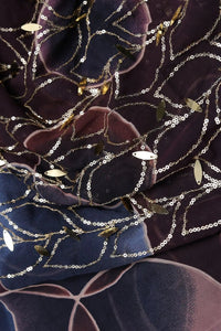 Circle Print Viscose with Sequin Chain Embellishment - غاجي والا إكسبورت Gajiwala Export