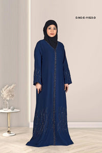 Abaya For Women with Abstract Wave Beading - غاجي والا إكسبورت Gajiwala Export