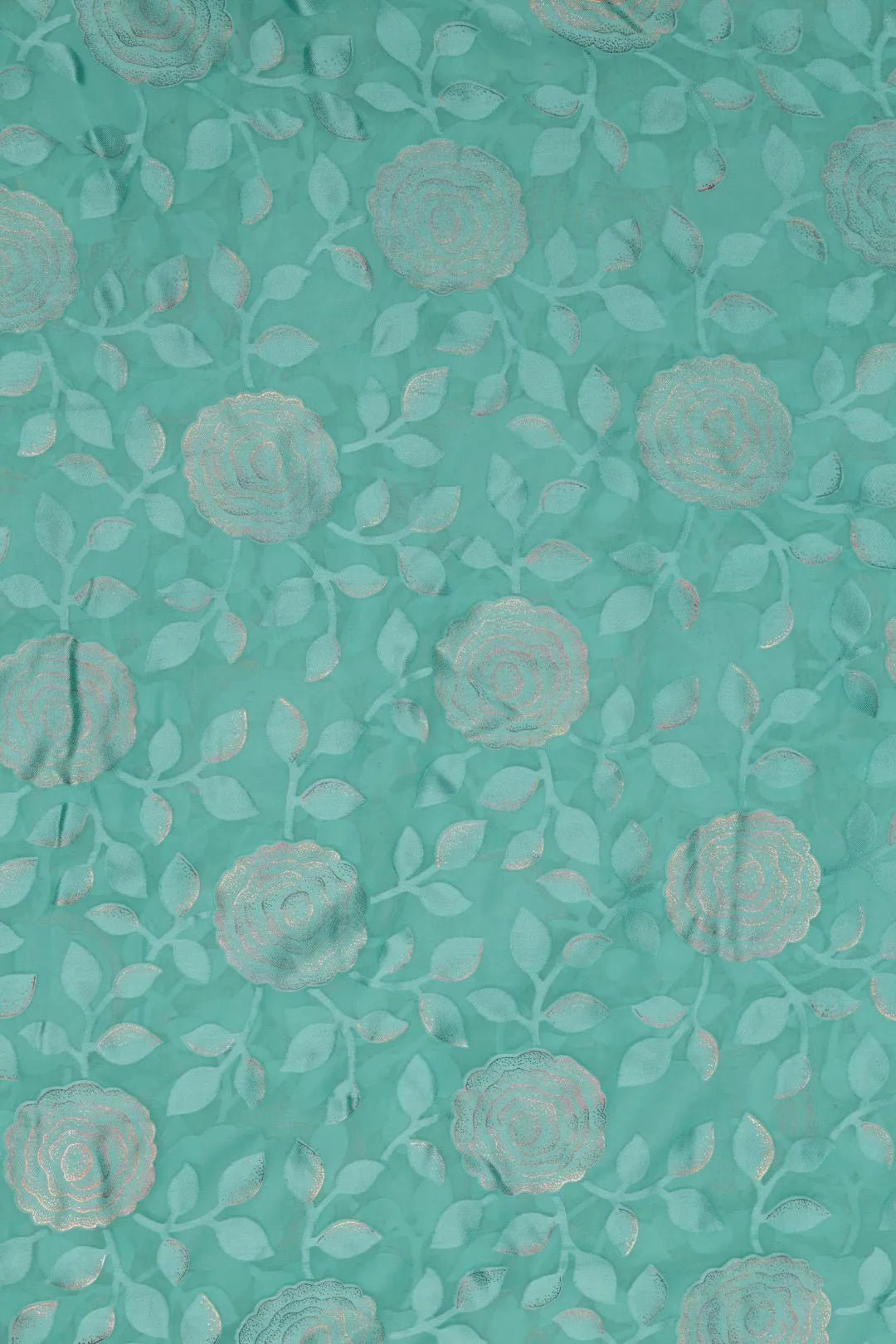 Cool Floral Metallic Brasso Fabric - غاجي والا إكسبورت Gajiwala Export