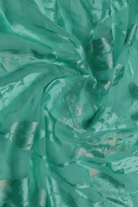 Cool Floral Metallic Foliage Brasso Fabric - غاجي والا إكسبورت Gajiwala Export