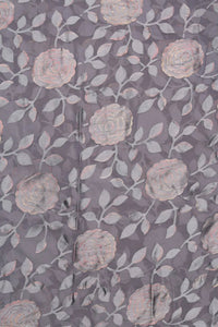 Cool Tonal Metallic Floral Brasso Fabric - غاجي والا إكسبورت Gajiwala Export