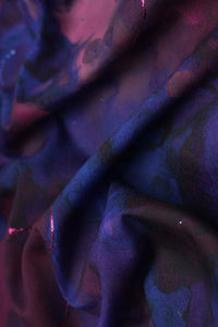 Cosmic Print Viscose with Glittering Serpentine Tracing - غاجي والا إكسبورت Gajiwala Export