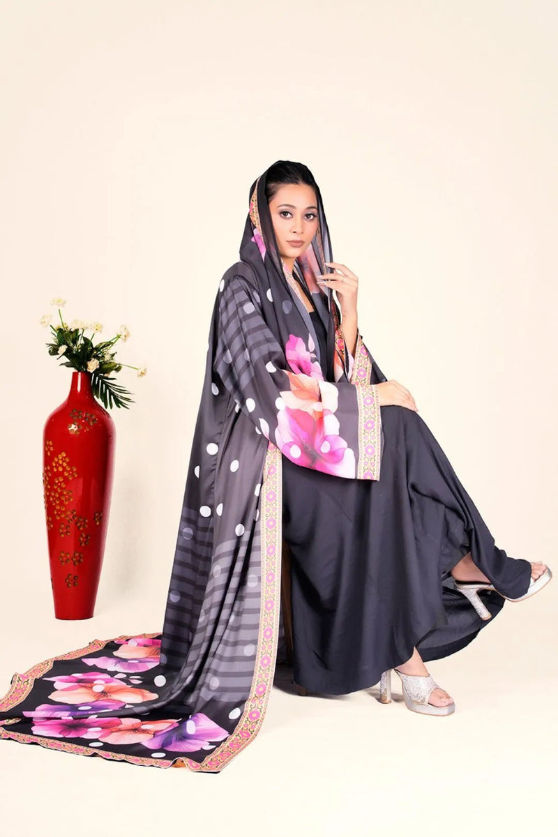 Crepe Shrug with Weightless Georgette Dupatta - غاجي والا إكسبورت Gajiwala Export