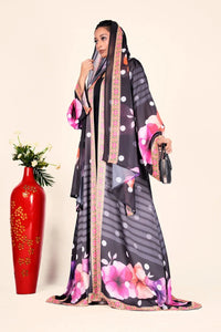 Crepe Shrug with Weightless Georgette Dupatta - غاجي والا إكسبورت Gajiwala Export