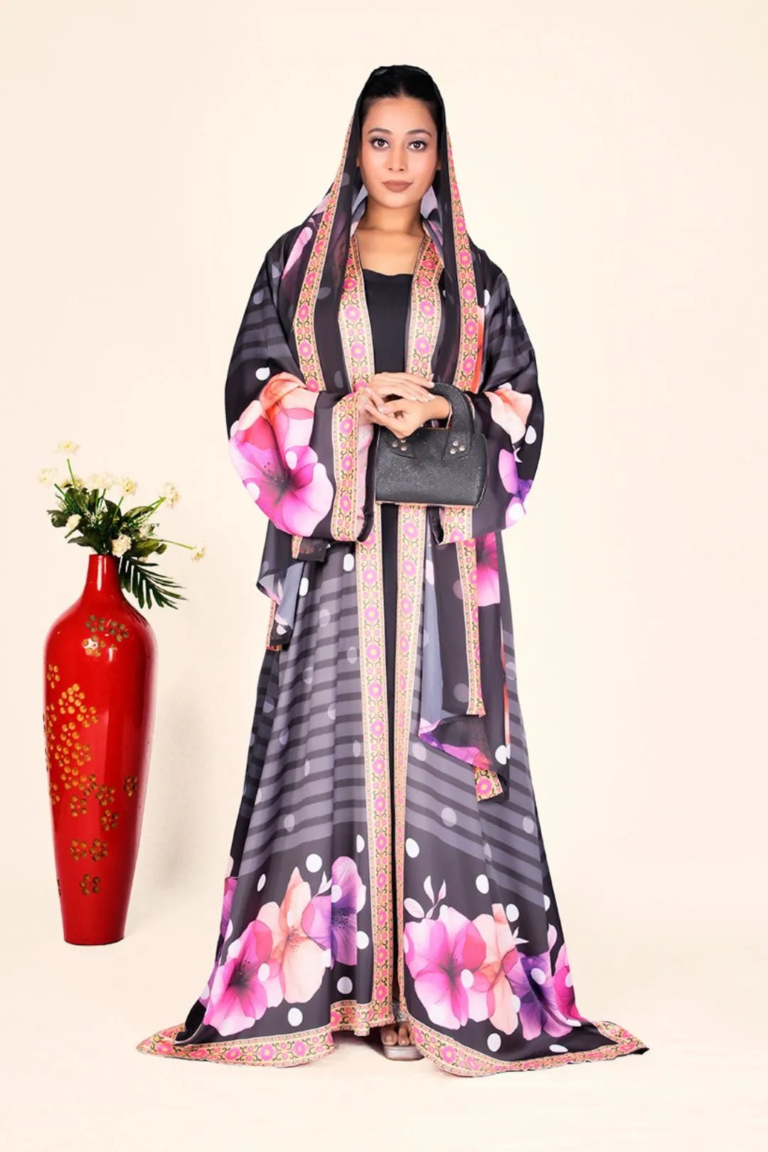 Crepe Shrug with Weightless Georgette Dupatta - غاجي والا إكسبورت Gajiwala Export