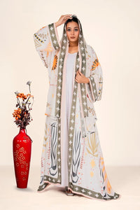 Crepe Shrug with Weightless Georgette Geometry Dupatta - غاجي والا إكسبورت Gajiwala Export