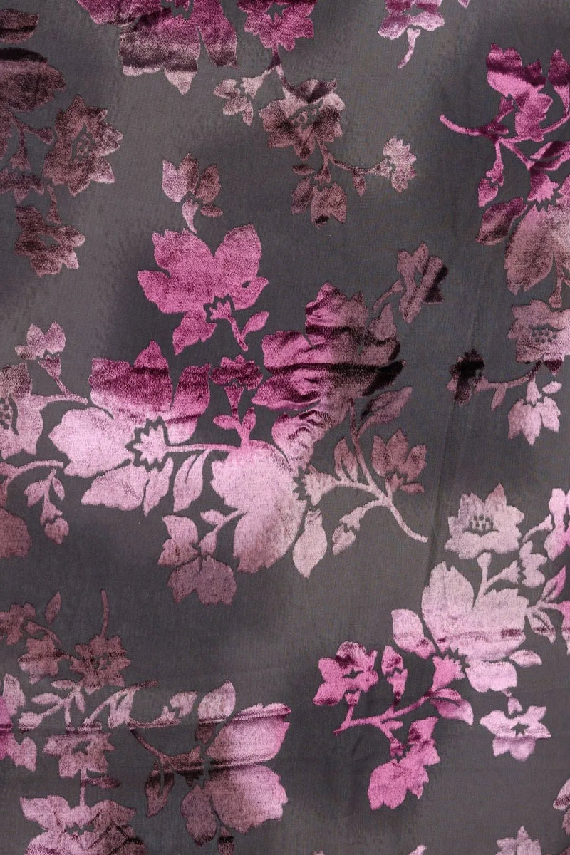 Crushed Wine Brasso velvet fabric- غاجي والا إكسبورت Gajiwala Export