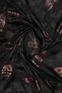 Deep Contrast Metallic Foliage Brasso Fabric - غاجي والا إكسبورت Gajiwala Export