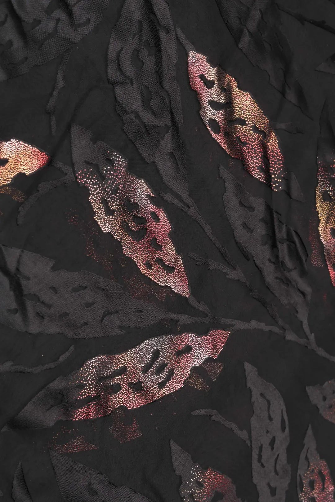 Deep Contrast Metallic Foliage Brasso Fabric - غاجي والا إكسبورت Gajiwala Export