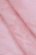 Delicate Baby Pink Floral Printed Work Fabric - غاجي والا إكسبورت Gajiwala Export