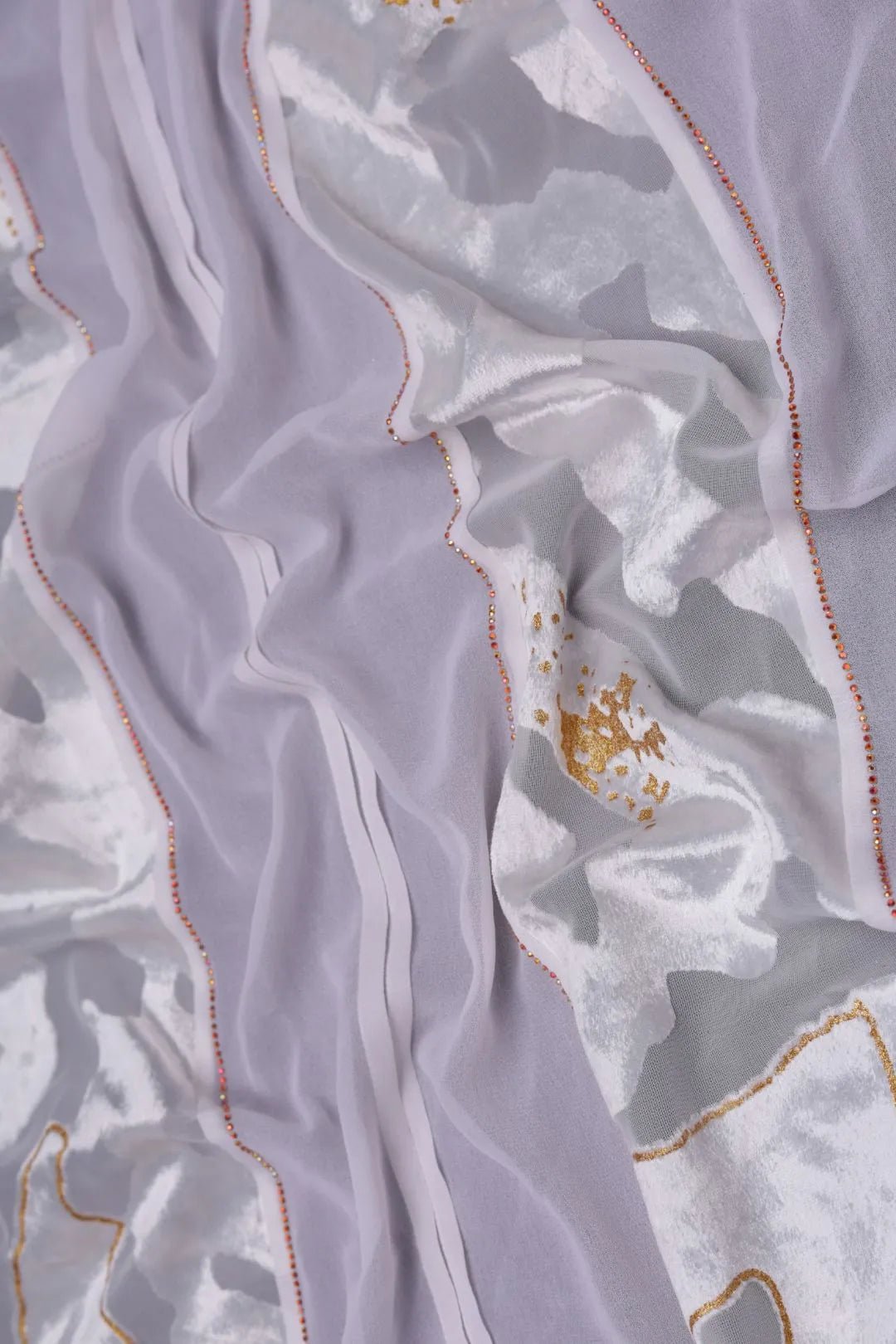 Delicate Iridescent Beaded Design Scarf for Women - غاجي والا إكسبورت Gajiwala Export