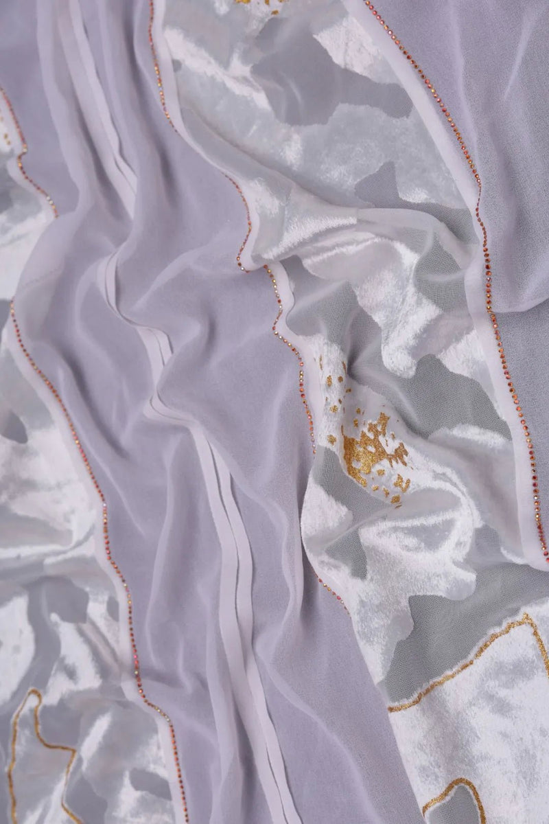 Delicate Iridescent Beaded Design Scarf for Women - غاجي والا إكسبورت Gajiwala Export