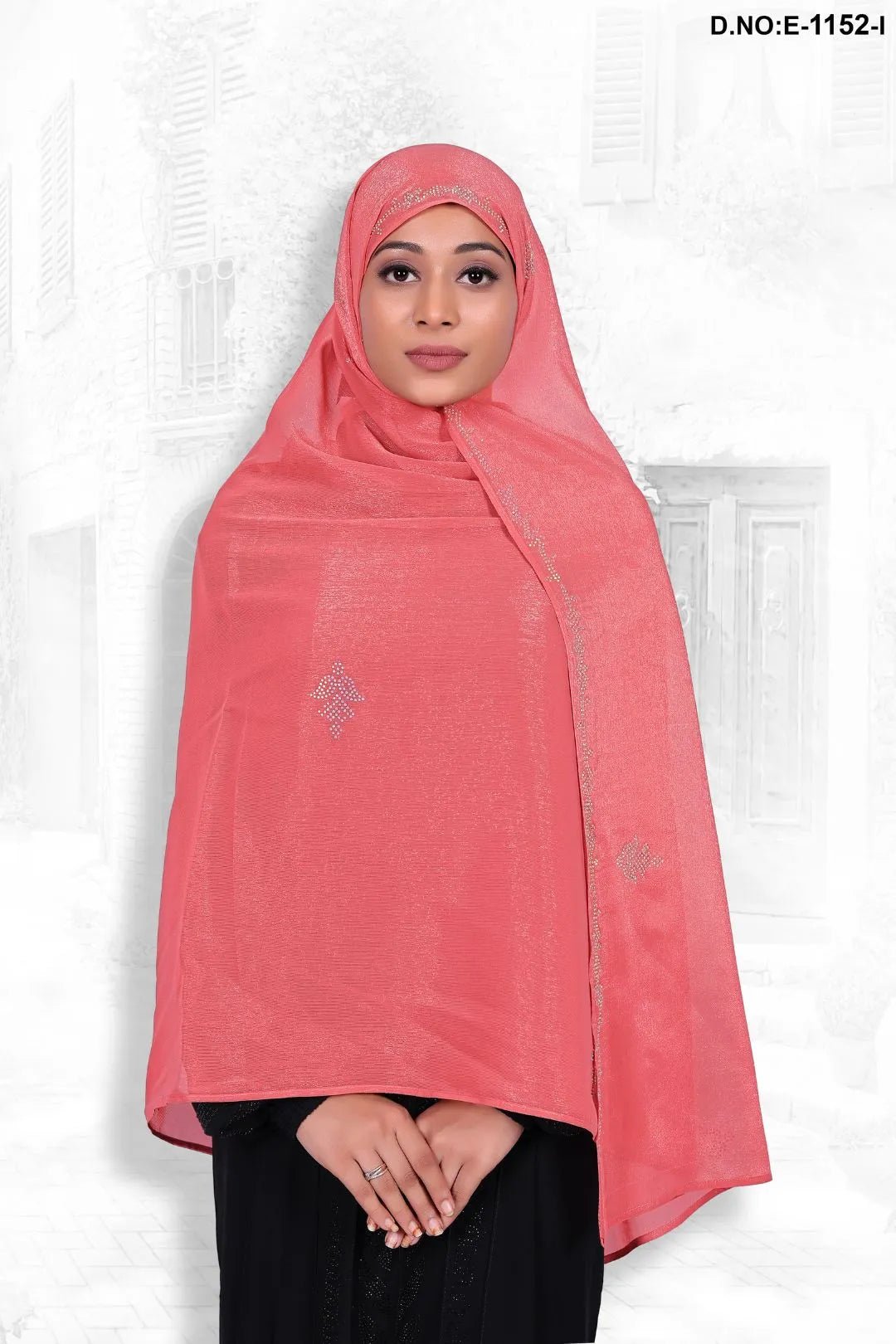 Designer Dupatta with Crystal Floral Accents - غاجي والا إكسبورت Gajiwala Export