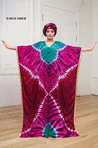 Dramatic Tie - Dye Farasha Kaftan Gown Style - غاجي والا إكسبورت Gajiwala Export