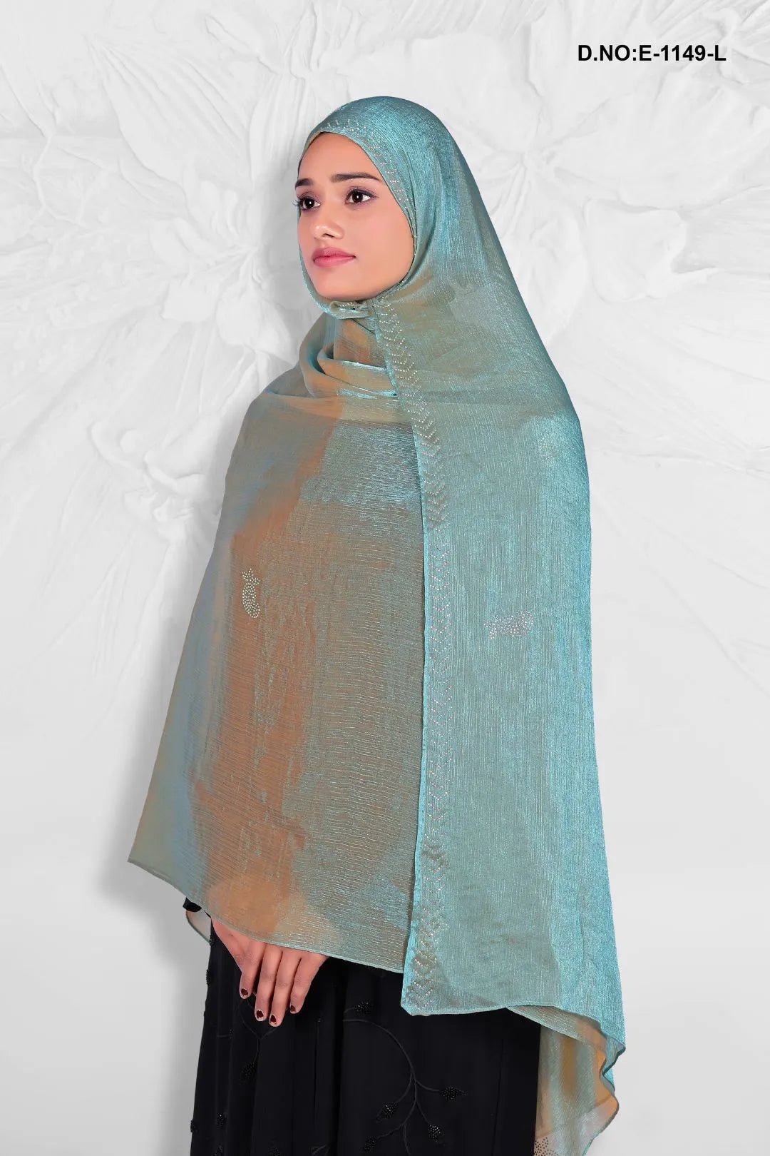 Dupatta with Metallic Shimmer Stripes For Women - غاجي والا إكسبورت Gajiwala Export