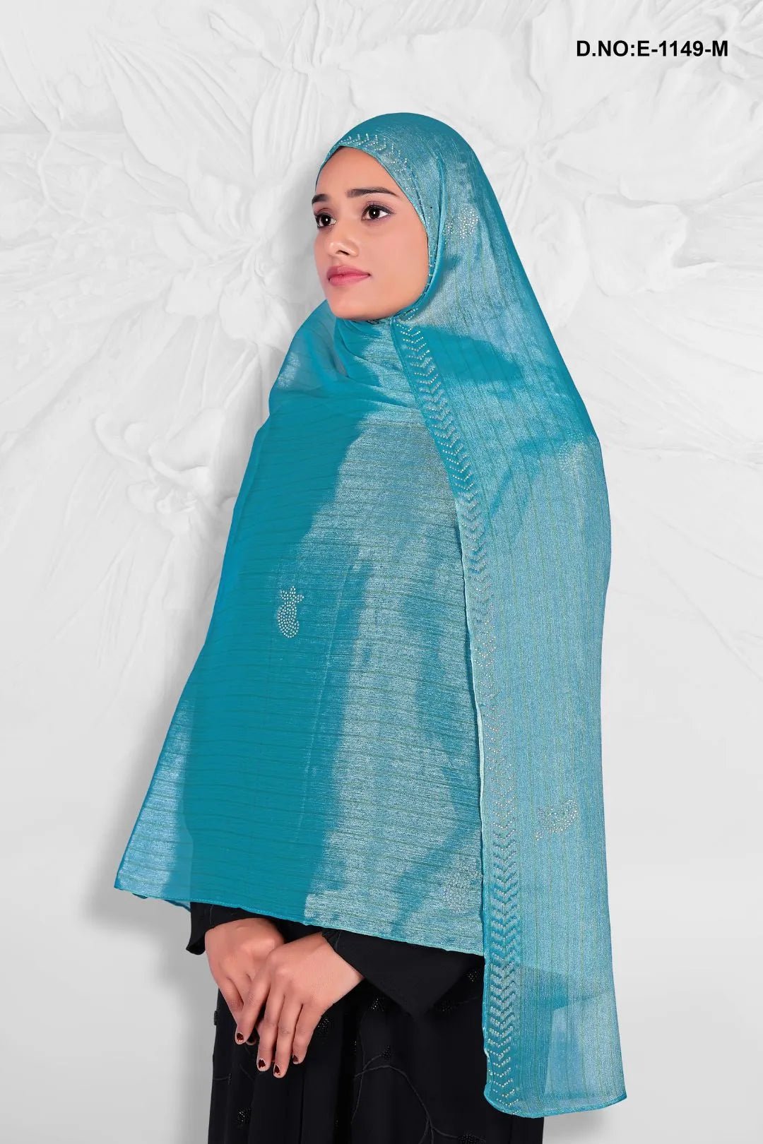 Dupatta with Metallic Shimmer Stripes For Women - غاجي والا إكسبورت Gajiwala Export