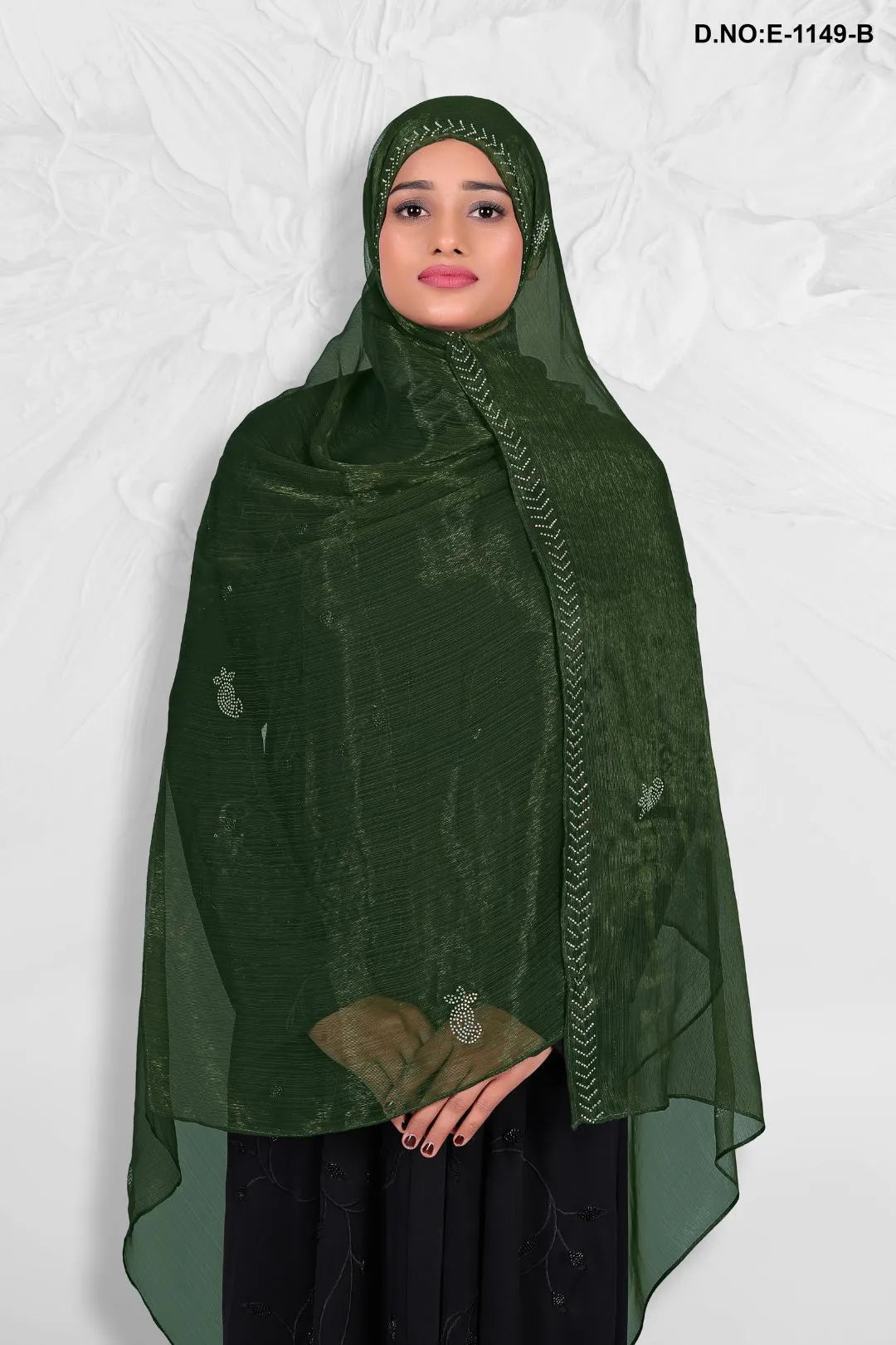 Dupatta with Metallic Shimmer Stripes For Women - غاجي والا إكسبورت Gajiwala Export