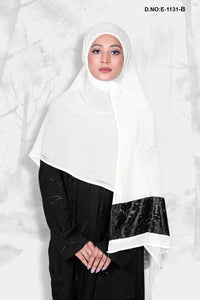 Dupatta with Rhinestone Accent and Print Border - غاجي والا إكسبورت Gajiwala Export