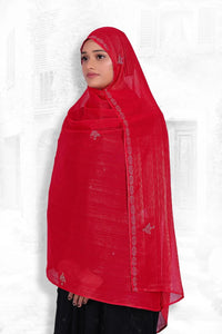 Dupatta with Shimmer Texture and Crystal Trim - غاجي والا إكسبورت Gajiwala Export