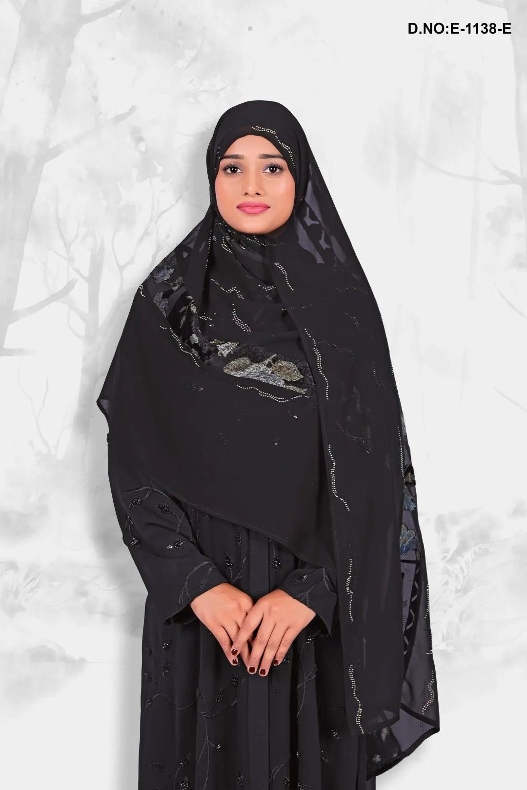 Dupatta with Silver - Lined Border For Women - غاجي والا إكسبورت Gajiwala Export