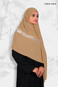 Dupatta with Silver - Lined Border For Women - غاجي والا إكسبورت Gajiwala Export