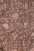 Earth Tonal Metallic Floral Brasso Fabric - غاجي والا إكسبورت Gajiwala Export
