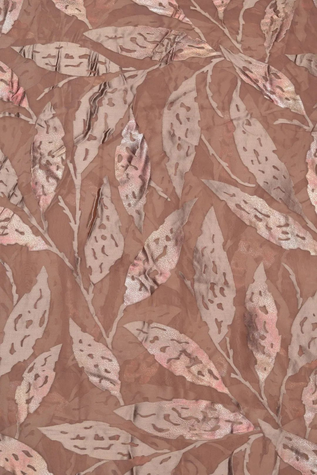 Earth Tonal Metallic Foliage Brasso Fabric - غاجي والا إكسبورت Gajiwala Export