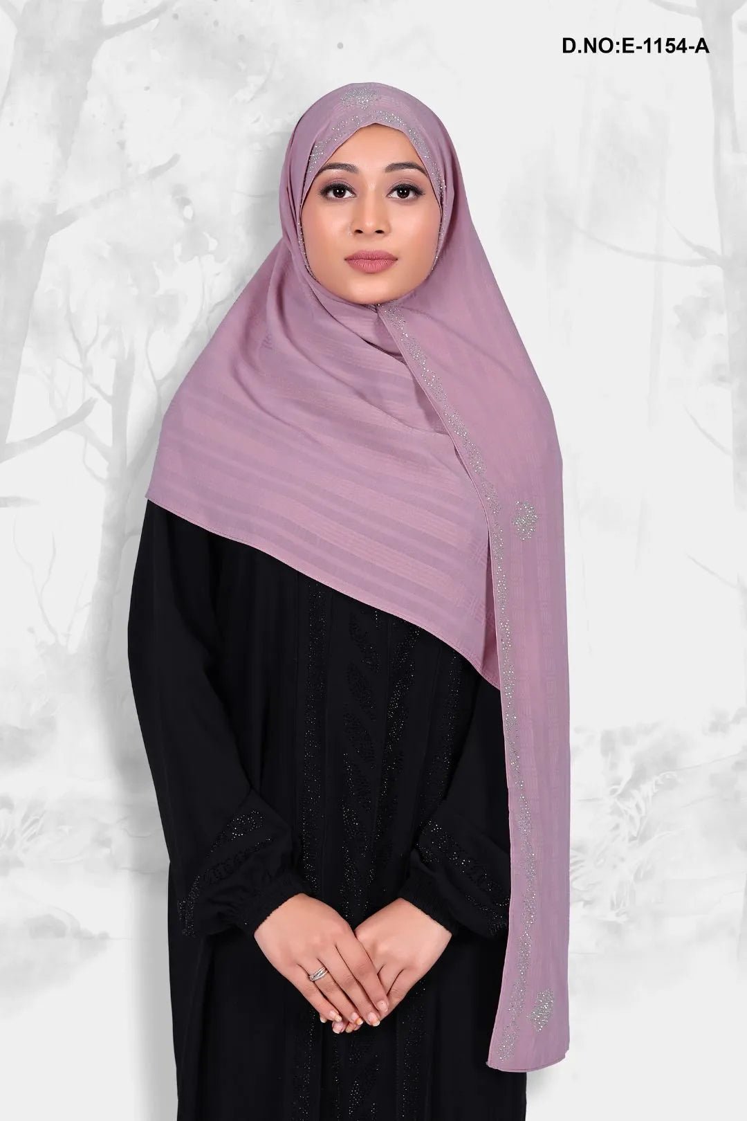 Elegance Dupatta with Luminous Crystal Frame - غاجي والا إكسبورت Gajiwala Export