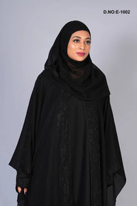 Elegant Black Burqa Style Abaya Set For Women - غاجي والا إكسبورت Gajiwala Export