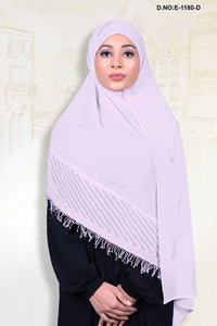 Elegant Dupatta with Chevron Mesh and Fringe - غاجي والا إكسبورت Gajiwala Export