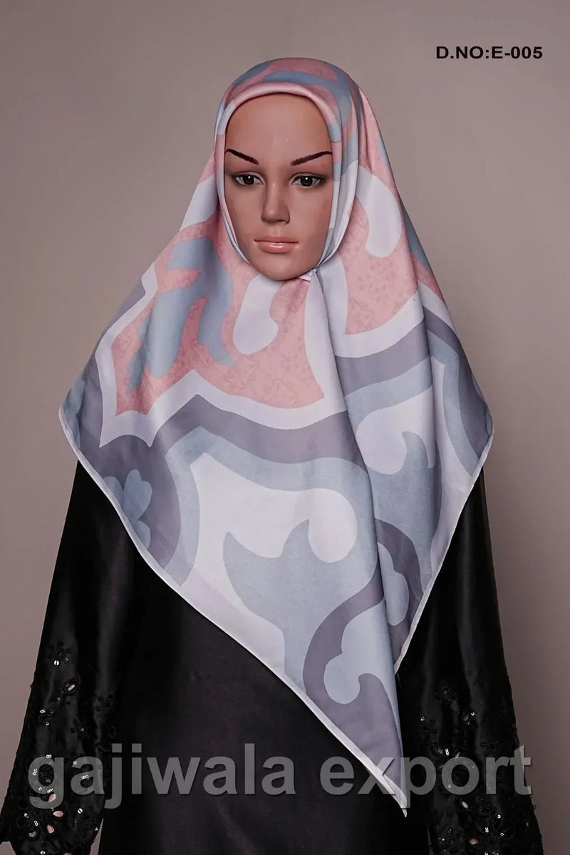 Elegant Interlocking Damask Print Scarf - غاجي والا إكسبورت Gajiwala Export