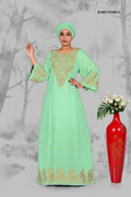 Elegant Kaftan with Rich Gold Embroidery For Women - غاجي والا إكسبورت Gajiwala Export