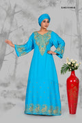 Elegant Kaftan with Rich Gold Embroidery For Women - غاجي والا إكسبورت Gajiwala Export