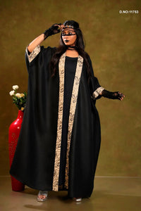 Elegant Linen Shrug with Printed Border Design - غاجي والا إكسبورت Gajiwala Export
