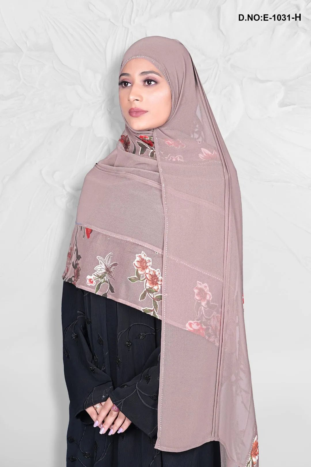 Elegant Modesty Veil with Jacquard Pattern Dupatta - غاجي والا إكسبورت Gajiwala Export