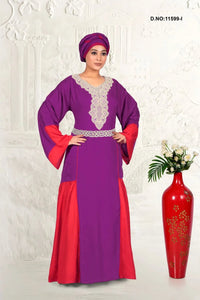 Elegant Rayon Kaftan with Embroidered Neck Detail - غاجي والا إكسبورت Gajiwala Export