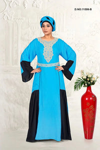 Elegant Rayon Kaftan with Embroidered Neck Detail - غاجي والا إكسبورت Gajiwala Export